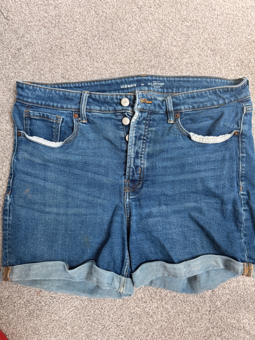 Old Navy Blue Rolled-Hem Denim Shorts